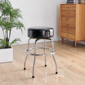 Taburetes de Bar Giratorios de Diseño Moderno con Cojín de Metal Cromado para Hoteles, Comedor, Sala de Estar, Uso en Exteriores, Muebles de Restaurante - Product Image 3