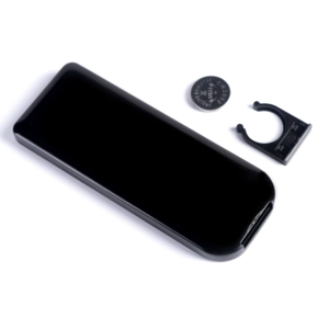 Telecomando Wireless in Plastica Nera con Logo Personalizzato e Pulsanti Blu e Arancioni per Sistema di Intrattenimento Domestico OEM ODM - Product Image 6