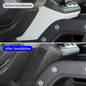 Cadre décoratif de base de console centrale en fibre de carbone véritable pour Land Rover Defender 2020-2024, accessoires intérieurs - Product Image 2