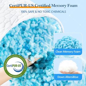 <span class=keywords><strong>Almohada</strong></span> <span class=keywords><strong>de</strong></span> Espuma Viscoelástica con Fibra <span class=keywords><strong>de</strong></span> Bambú Refrigerante, Altura Ajustable, Ortopédica, para Soporte Cervical, Funda Lavable, para Hotel y Hogar - Product Image 3