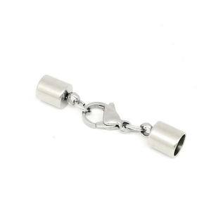 10 adet delik 1-6mm paslanmaz çelik ıstakoz kanca deri kıvrım sonu Caps İpucu klipsler bağlantı DIY bilezik yapımı toptan - Product Image 5