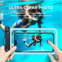 Téléphone étanche en PVC transparent de 7 pouces, style minimaliste, le plus vendu, compatible écran tactile, idéal pour la natation et le rafting en extérieur, vente en gros