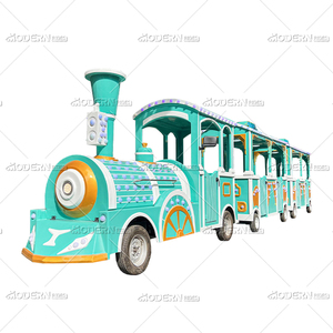รถไฟเที่ยวชมสวนสนุกสำหรับเด็ก ใช้พลังงานแบตเตอรี่ ตัวรถเหล็ก ไม่ต้องใช้ราง เหมาะสำหรับห้างสรรพสินค้า - Product Image 6