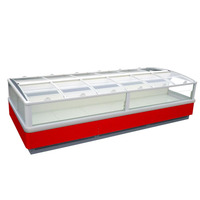 Vitrine réfrigérée commerciale pour supermarché, comptoir de refroidissement pour viande fraîche et fruits de mer, refroidissement haute efficacité