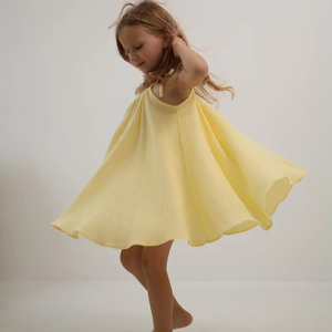 Robe d'été ample en crêpe 100% coton pour filles et enfants, robe de vacances personnalisée - Product Image 1