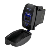 Prise de courant étanche avec ports USB et USB-C, DC 5V 4.8A, pour camping-car, bateau, caravane