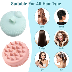 Custom Print Logo Wholesale Hair <b>Brushes</b> Hair Care Tools Barbershop Salon Professional Soft Silicone Hair <b>Scalp</b> Massage <b>Brush</b> - Product Image 6
