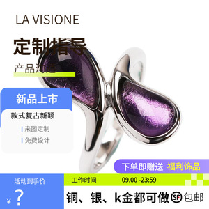 Bijoux d'anniversaire pour femme en argent 925 personnalisé, sertis de pierres précieuses, style artisanal italien vintage, avec cristaux et strass, tendance et simple - Product Image 5