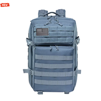 Sac à dos tactique antivol imperméable en Oxford 900D, faible MOQ, 45L, avec pochette Molle, pour assaut, camping, randonnée, doublure polyester, OEM