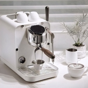 Machine à café italienne semi-automatique compacte pour la maison et le commerce, avec fonction mousseur à lait intégré, pour expresso - Product Image 1