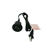 Enchufe de escritorio industrial/hospitalario empotrado de plástico con 2 puertos USB 2.1A y tomas de corriente/cargador USB