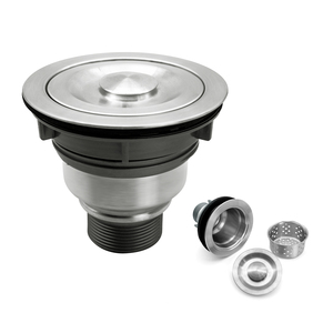 ステンレス製キッチンシンク排水溝4.45インチユニバーサルステンレス製キッチンシンク排水ストレーナー - Product Image 1