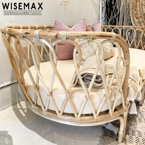 WISEMAX FURNITURE Canapé de loisirs en <span class=keywords><strong>rotin</strong></span> <span class=keywords><strong>naturel</strong></span> fait à la main, design minimaliste, pour patio, jardin, hôtel, café, restaurant - Product Image 5