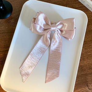 Pince à cheveux en soie avec nœud, en ruban de satin, antidérapante, pour danseuses et mariages - Product Image 4