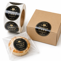 Autocollant d'étanchéité écologique, durable, résistant à la chaleur, à l'huile et à l'eau, adhésif puissant pour boîtes à pâtisserie et desserts