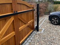 Houten Poort Massief Duurzaam Hout Schuifpoorten Voor Villa 'S