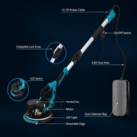 225B-ZD Ponceuse murale électrique à 6 vitesses variables (800-1800 tr/min) avec poignée extensible et lumière LED, pour plafonds et cloisons sèches