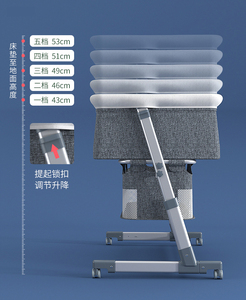 Modern Metal <strong>Crib</strong> Newborn Large Folding Mobile Rocking Bed Portable Baby BED Guardrail Multifunctional BABY BED - Product Image 4