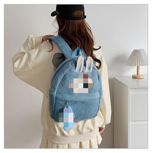 Bu Bu 33 cm Cute Cartoon Plush Plush <b>Backpack</b>, Soft Cotton Outdoor Travel Bag, PP Filled Perfect Birthday Gift for <b>Children</b> - Product Image 4