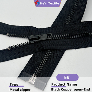 Directo del fabricante Open-End 5 # Black Copper Auto Lock Slider 60cm Zipper Lag-Free Factory Direct Supply - Product Image 1