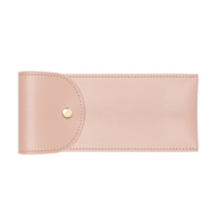 Trousse de toilette de luxe en cuir PU, petite capacité, logo personnalisé imprimé, sac à brosses en cuir PU imperméable
