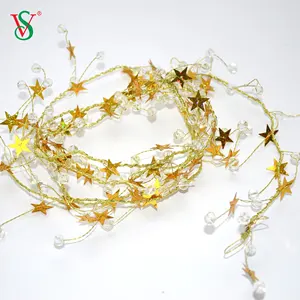 Luxspire Weihnachts schmuck String Beads Star Plastic Metal Strings zum Dekorieren von Weihnachts feiertags lichtern