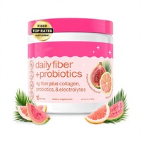 Poudre de fibres quotidienne OEM avec probiotiques, collagène et électrolytes, un complément alimentaire pour le bien-être général.