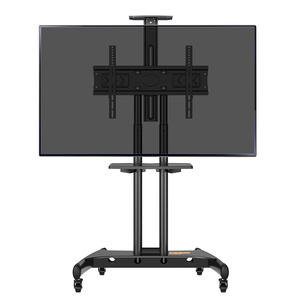 Contuo, nuevo diseño, portátil, ajustable, móvil, <span class=keywords><strong>Tv</strong></span>, carro de arena, soporte con bandeja sobre ruedas para <span class=keywords><strong>TV</strong></span> de 32-70 pulgadas - Product Image 1