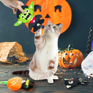 Juguete de gato de peluche de Halloween personalizable de alta calidad para mascotas juguetes interactivos y de movimiento para gatos <span class=keywords><strong>Catnip</strong></span> - Product Image 6