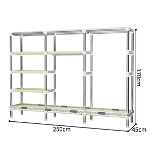 <span class=keywords><strong>Armoire</strong></span> à vêtements en tissu à 3 colonnes, <span class=keywords><strong>armoire</strong></span> portable, <span class=keywords><strong>armoire</strong></span> de rangement en métal, vente en gros, organisateur de rangement DIY, <span class=keywords><strong>armoire</strong></span> pliable - Product Image 4