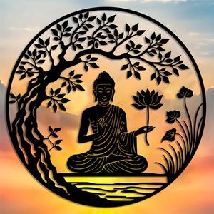 <span class=keywords><strong>ของ</strong></span>ตกแต่งรอมฎอน รูปปั้นพระพุทธรูปโลหะ 2 มิติ ดีไซน์ทันสมัย <span class=keywords><strong>ลา</strong></span>ยต้นโพธิ์ สำหรับการทำสมาธิ ตกแต่งบ้าน งานแต่งงาน งานขึ้นบ้านใหม่ งานศิลปะ - Product Image 3