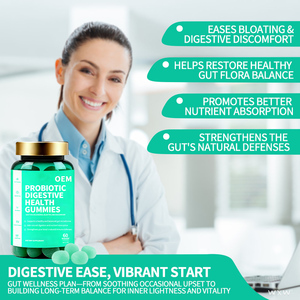 Gummies Probiotiques à Haute Activité pour la Digestion – Vente en Gros – Soulage les Inconforts Gastriques – OEM ODM - Product Image 1