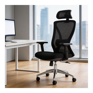 Silla de Oficina Ejecutiva Ergonómica de Malla <span class=keywords><strong>ADINO</strong></span> Serie M18 con Reposacabezas Ajustable - Diseño Moderno - Product Image 1