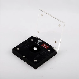 Espositore per Gioielli in Acrilico Ecologico Moderno con Logo Personalizzato, Porta Gemme Trasparente Nero Piccolo Quadrato - Product Image 4