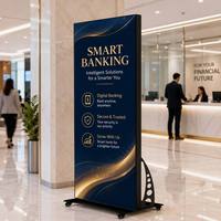 Pantalla LED a Todo Color para Póster P2.5 con 4G WiFi Cloud CMS 800-1200cd, Pantalla para el Vestíbulo de una Sucursal Bancaria