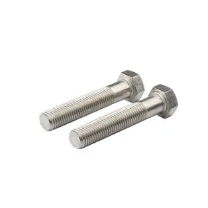 Din 932 The Factory Supplies Stainless Steel Hexagon Mechanical Screws and Extended Whole Tooth Screws