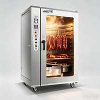 Four à fumage électrique automatique à gaz haute productivité en acier inoxydable à 9 niveaux pour la cuisson de viande, de poisson et de légumes
