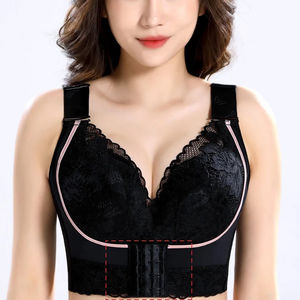 Бюстгальтер ZOYIAME для женщин, большой размер чашки с застежкой на спине, полный охват, кружевной бюстгальтер из шкуры, толстый бюстгальтер с глубокими чашками, беспроводной бюстгальтер с пуш-ап, большие размеры - Product Image 2