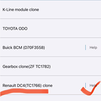 Outil de clonage de dispositifs et de programmation pour unité de commande de transmission (TCM/TCU) des modèles Renault avec DC4/EDC 6DCT250 A2C30743000