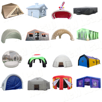 Petite tente bulle gonflable de 3 m avec tunnel hermétique, dôme blanc pour fêtes, mariages et jeux