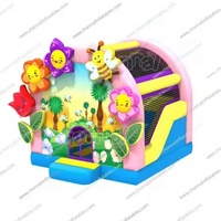 Maison de videur commerciale extérieure abeilles et fleurs maison de rebond maison gonflable toboggan combo château de saut videurs