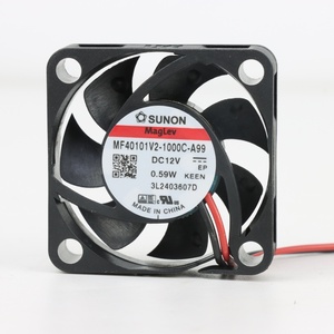 Ventilateur axial de refroidissement SUNON MF40101V2-1000C-A99 électrique 40x40x10mm 12VDC 40mA 0.59W 5800RPM 7.0CFM à roulement à billes pour armoire et onduleur - Product Image 1