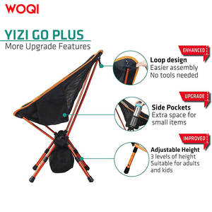 Silla Plegable para Exteriores Woqi, Naranja, Portátil, para Camping y Playa, Diseño Ligero y Compacto - Product Image 4