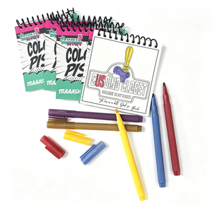 Mini Libro <span class=keywords><strong>da</strong></span> Colorare a Spirale Portatile Antistress con Pagine Staccabili Tascabile per <span class=keywords><strong>Adulti</strong></span> - Product Image 1