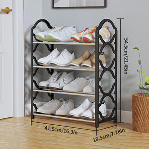 <span class=keywords><strong>Zapatero</strong></span> multicapa a prueba de polvo Solución de organización del hogar simple para ahorrar espacio con estante de metal Organizador de zapatos - Product Image 5