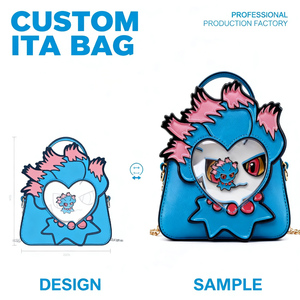 <span class=keywords><strong>Sac</strong></span> Ita personnalisé avec fenêtre en forme de cœur, ensemble cadeau assorti avec porte-clés et épingles de dessin animé, sacs <span class=keywords><strong>à</strong></span> <span class=keywords><strong>main</strong></span> pochette pour femmes, <span class=keywords><strong>pas</strong></span> <span class=keywords><strong>cher</strong></span> - Product Image 1