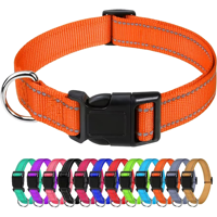 Collier pour chien réglable en nylon souple NOVIPET 15,75/19,69/23,62 pouces avec fermeture à boucle, collier de promenade pour chien de petite et grande taille