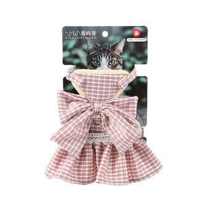 2022 New Pet Products <strong>Cat</strong> and Dog Leash Free Adjustable Bow Princess Skirt <strong>Cat</strong> Breast Back - Product Image 2