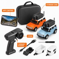 Voiture télécommandée rapide avec caméra HD WiFi 1:64, jouet pour enfants avec étui de transport, application photo/vidéo/VR, orange