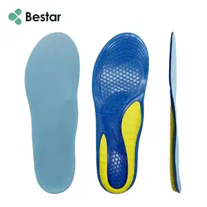 Shock Proof Silicone Running Gel Shoes Insoles Washable Shock Absorption Sports Gel Insole With Honeycomb